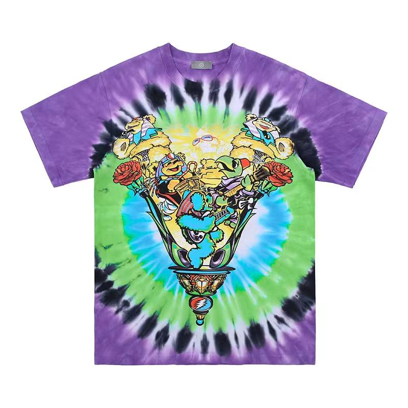 Men's T-Shirts Washed, Worn, Tie-dyed Cartoon Spoof Bear Print Short-sleeved T-shirt, Picture color
Men's T-Shirts Washed, Worn, Tie-dyed Cartoon Spoof Bear Print Short-sleeved T-shirt, Picture color
