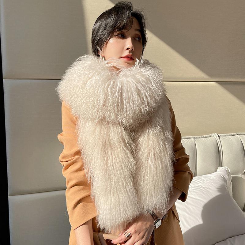 Scarves Korean Quality Mongolian Fur Tibet Sheep Scarf Double-Sided Whole Skin Long Collar ThickenedScarves
Scarves Korean Quality Mongolian Fur Tibet Sheep Scarf Double-Sided Whole Skin Long Collar ThickenedScarves