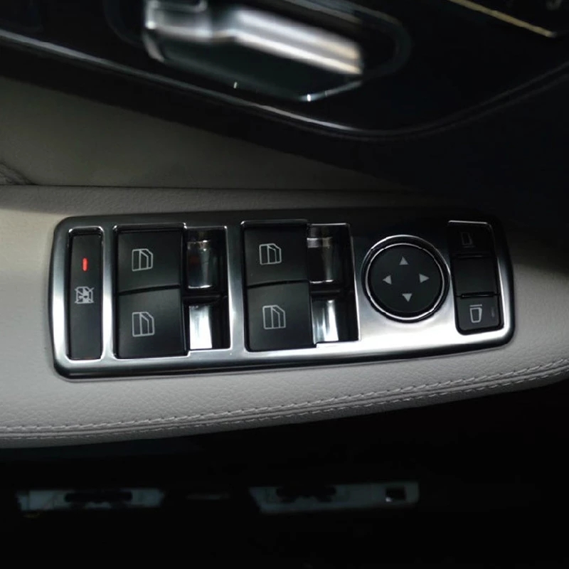 For Mercedes Benz W204 GLA X156 CLA C117 A W176 B W246 Class Car Window Glasses Lift Button Cover Switch Frame Trim9159687
