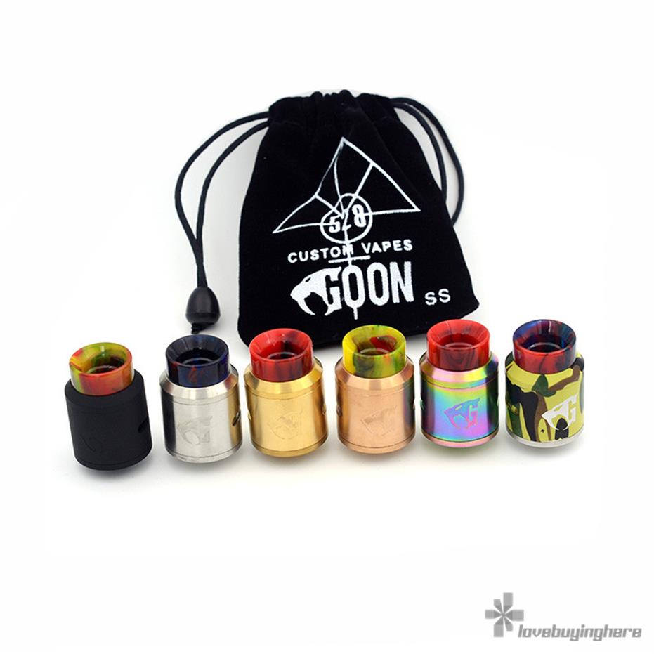 Goon V1.5 RDA Ecig Atomizer 24mm Electronic Cigarette Atomizers 528 Custom Vapes Multi Colors with Resin 810 Drip Tip2754
Goon V1.5 RDA Ecig Atomizer 24mm Electronic Cigarette Atomizers 528 Custom Vapes Multi Colors with Resin 810 Drip Tip2754