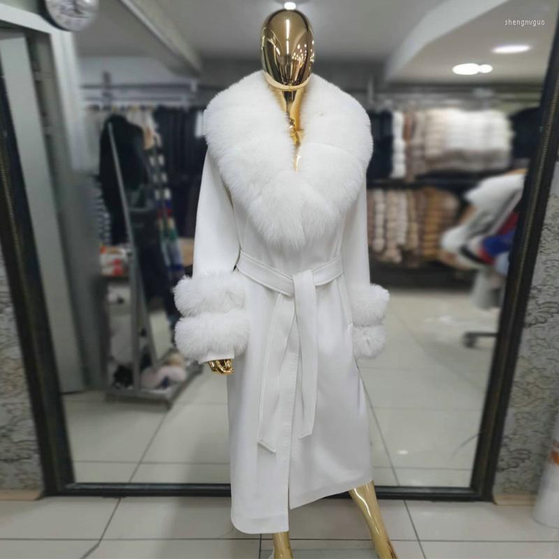 Women's Fur & Faux Long White Cashmere Coats Real Women Winter Fashion Whole Skin Wool Blends With Belt Slim Woman Overcoats, Black
Women's Fur & Faux Long White Cashmere Coats Real Women Winter Fashion Whole Skin Wool Blends With Belt Slim Woman Overcoats, Black