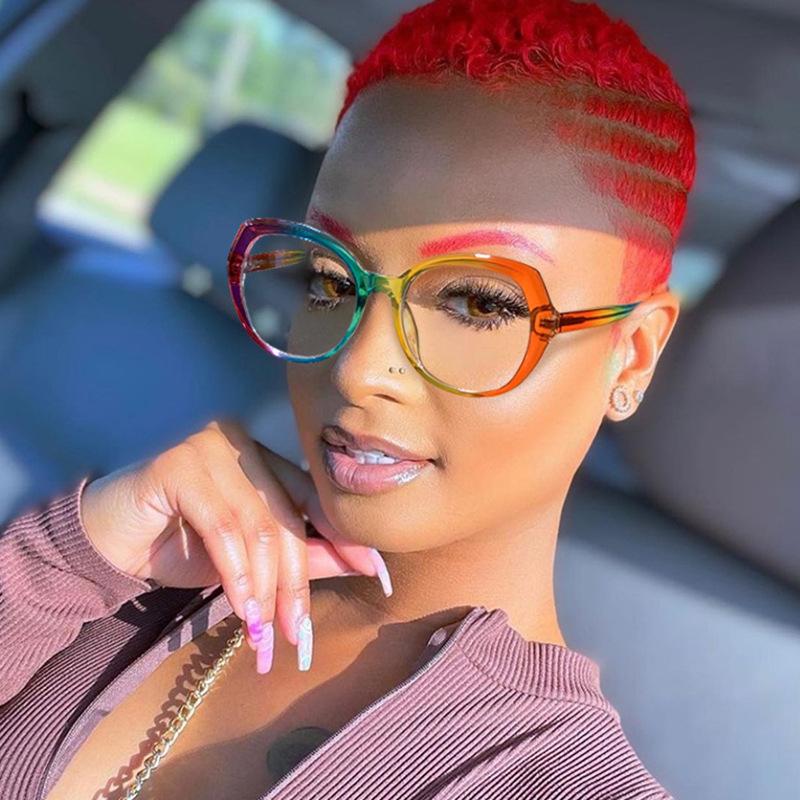 Sunglasses Women Rainbow Color Oversized TR90 Finished Myopia Glasses Spring Hinge Female Optical Prescription Eyeglasses -1.50Sunglasses
Sunglasses Women Rainbow Color Oversized TR90 Finished Myopia Glasses Spring Hinge Female Optical Prescription Eyeglasses -1.50Sunglasses