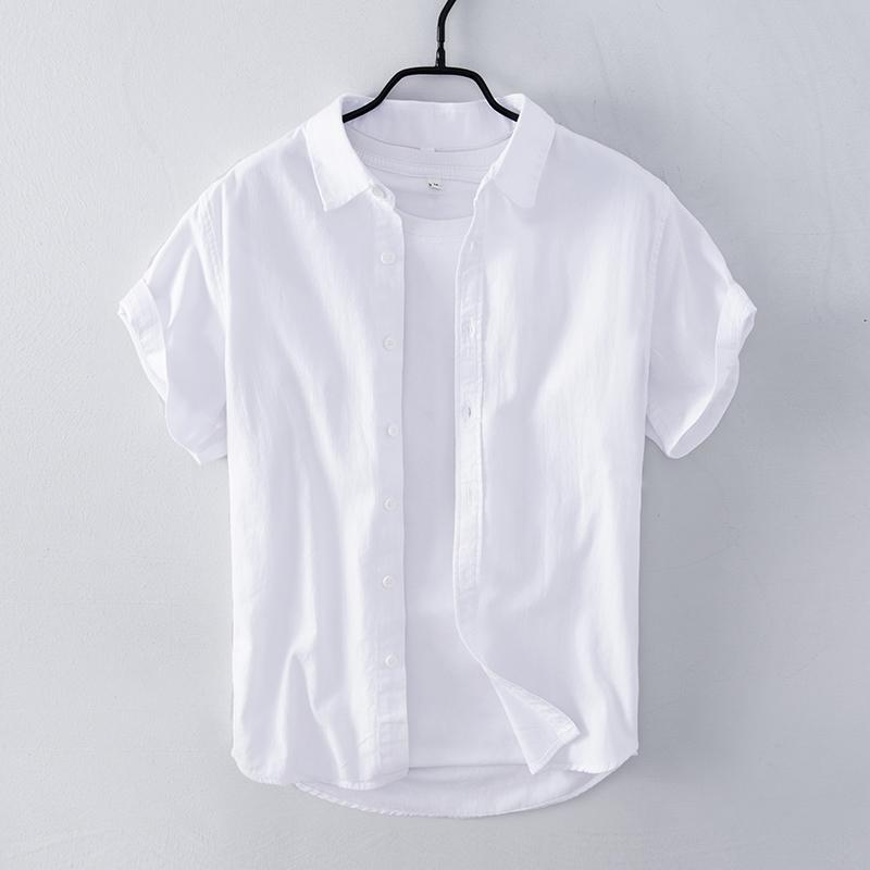 Men's Casual Shirts Mens Button Up Shirt Short Sleeve Turn-down Collar Solid White Pink Tops Male Summer Pure Cotton Regular ClothesMen's, Blue
Men's Casual Shirts Mens Button Up Shirt Short Sleeve Turn-down Collar Solid White Pink Tops Male Summer Pure Cotton Regular ClothesMen's, Blue