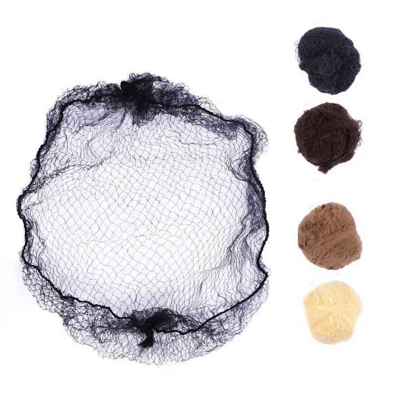 NXY Temporary Tattoo 20pcs Disposable 5mm Nylon Hairnet Nets for Wigs Weave Invisible Soft Lines Dancing Bun Styling Tool