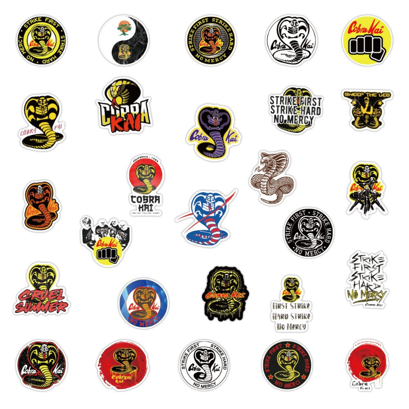 50Pcs/Lot Cobra Kai sticker Graffiti Kids Toy Skateboard car Motorcycle Bicycle Sticker Decals Wholesale