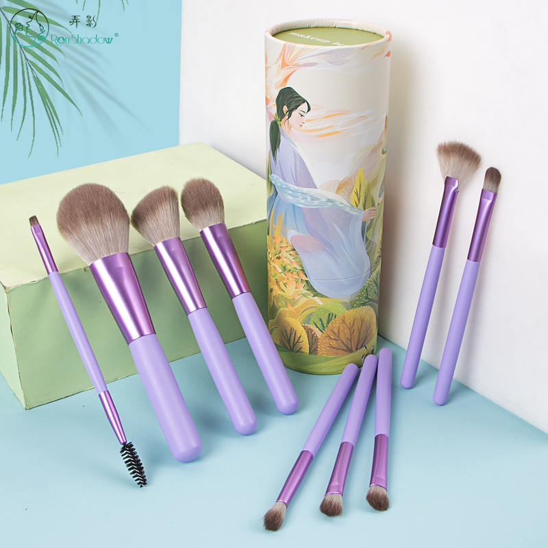 Ronshadow 9PCS Makeup Brushes Set Brochas Maquillaje Pincel De Maquiagem Kit Rangement Maquillage Beauty Packaging Makeup Tools 220623