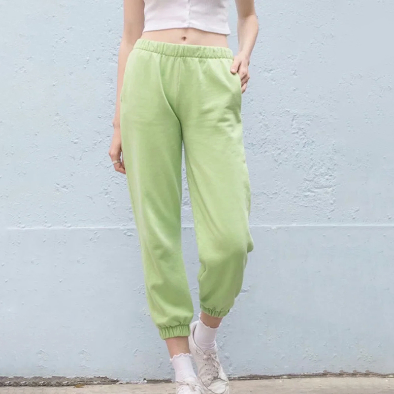 Soft Girls Casual Pants Fashion Ladies Elegant Cotton Harem Steertwear Female Loose Trousers Sweet Women Chic 220325