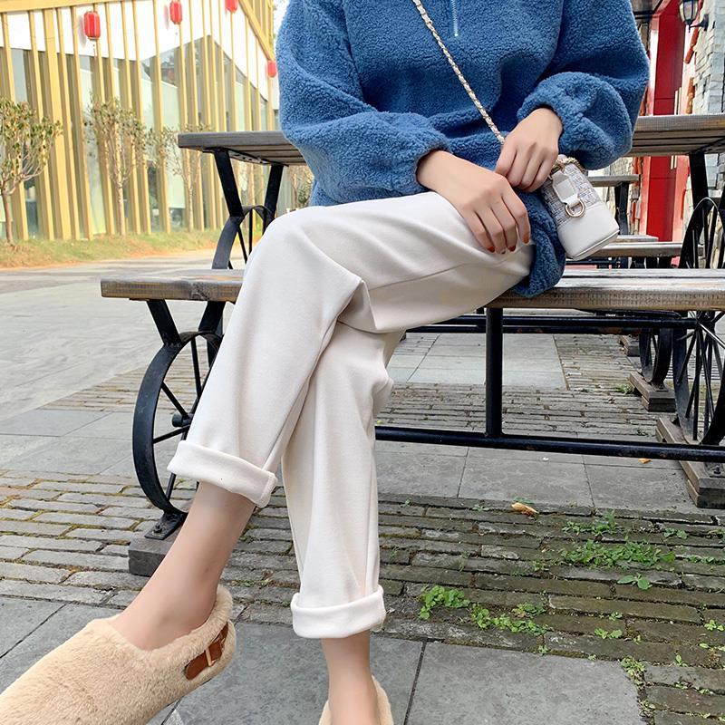 Winter Thicken Women Harem Wool Pants Female Autumn High Waist Loose Straight Trousers Pockets Casual Black P245, Beige
Winter Thicken Women Harem Wool Pants Female Autumn High Waist Loose Straight Trousers Pockets Casual Black P245, Beige