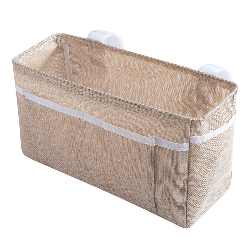 Canvas Baby Crib Organizer Bed Hanging Storage Bag For Baby Essentials Multipurpose Baby Bed Organizer Hanging Diaper Toy Tissue 220531