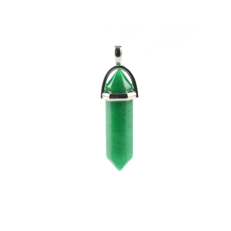 Hexagonal Pointed Pendant Chakra Tiger Eye Stone for Necklace Making