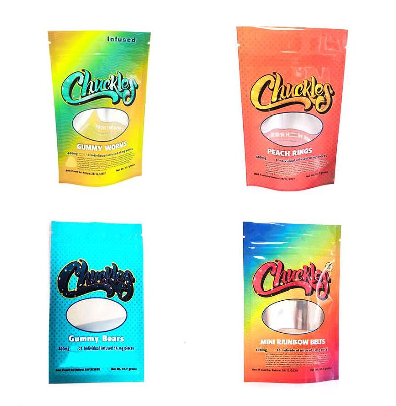 EMPTY CHUCKLES edibles packaging MYLAR BAGS GUMMY BEARS WORMS MINI RAINBOW BELTS PEACH RINGS PACKAGE
EMPTY CHUCKLES edibles packaging MYLAR BAGS GUMMY BEARS WORMS MINI RAINBOW BELTS PEACH RINGS PACKAGE