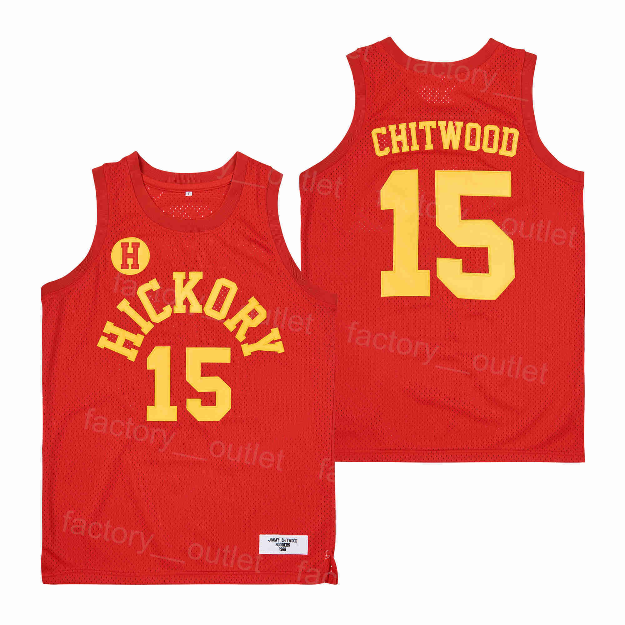 Movie High School 15 Jimmy Chitwood Jersey Hickory Hoosiers Basketball Uniform College Retro Team Red Stitched Vintage Pure Cotton Hip Hop Breathable University
Movie High School 15 Jimmy Chitwood Jersey Hickory Hoosiers Basketball Uniform College Retro Team Red Stitched Vintage Pure Cotton Hip Hop Breathable University