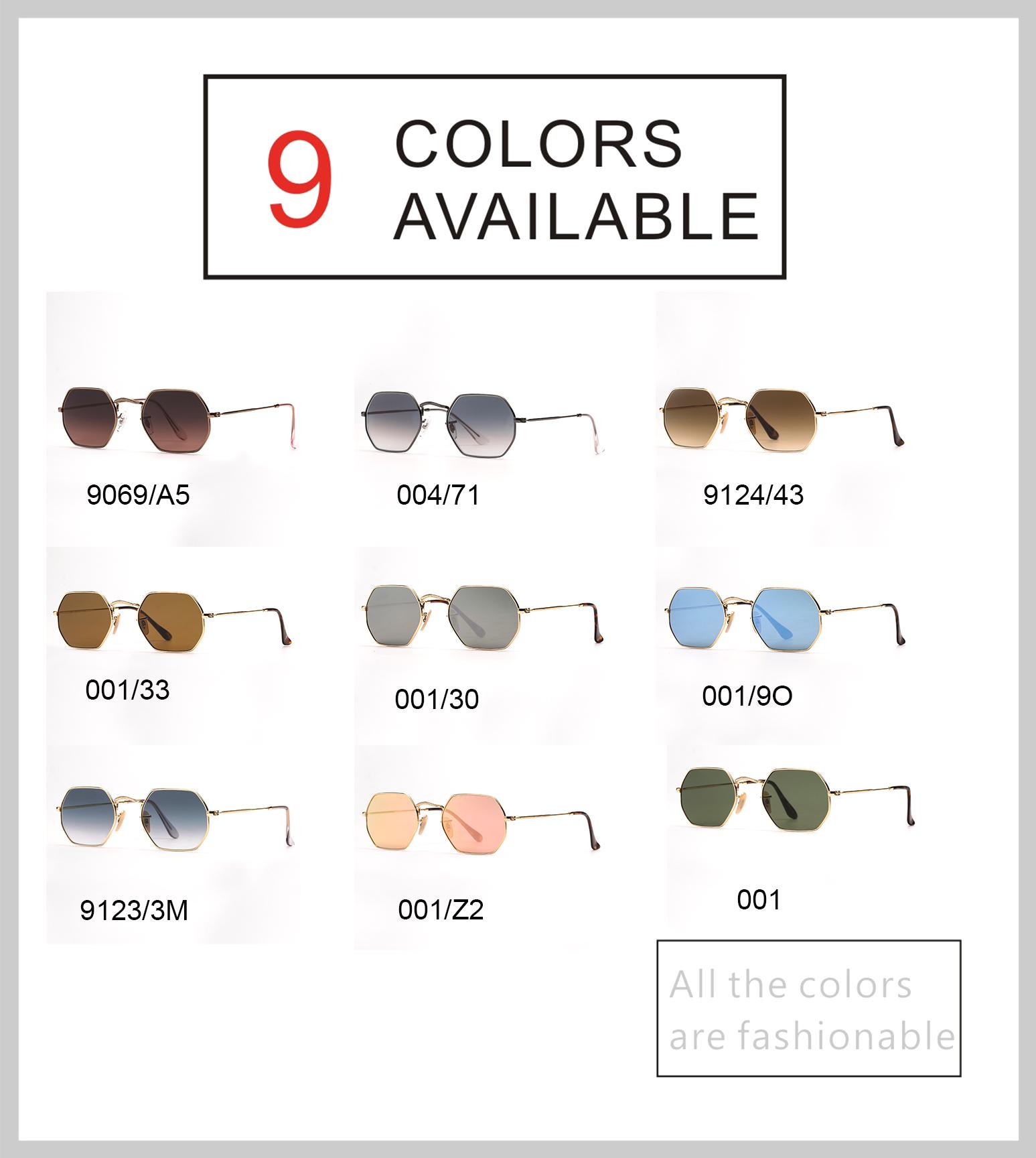 Luxury brand Luxury Hexagon metal Women Mens Sunglasses Fashion Womens Octagonal Sunglasse Driving Metal Sun Glasse Gold Frame UV400 Glass Lenses with