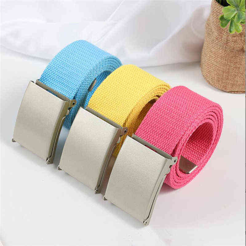 Fashion New Unisex Trousers Belts Canvas Belt metal buckle Men Women Boys Jeans belts Candy Colors Top quality110cm luxury belts Y220419, Black
Fashion New Unisex Trousers Belts Canvas Belt metal buckle Men Women Boys Jeans belts Candy Colors Top quality110cm luxury belts Y220419, Black