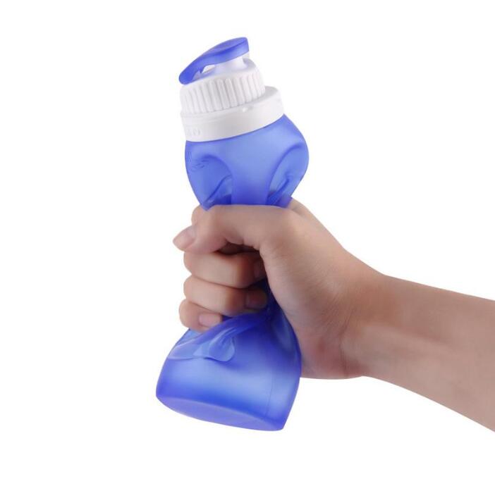 17oz Outdoor Sport Bottle Food Grade Silicone Mug Travel Collapsible Portable Kettle Foldable Water Bottles Custom Gift Cup DBC C0602G10 Z260202