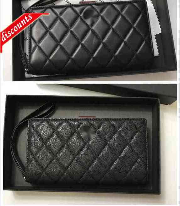 70525 Design Luxury Letter Brand Plaid Cc Chain Clutch Lambskin Diamond Pattern Pouch Women's Long Wallet Caviar Leather Purse Zipper Vertic
70525 Design Luxury Letter Brand Plaid Cc Chain Clutch Lambskin Diamond Pattern Pouch Women's Long Wallet Caviar Leather Purse Zipper Vertic