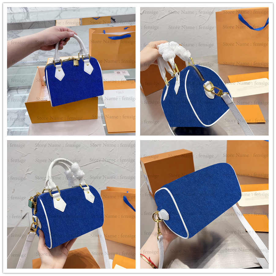 Blue Denim 2022 Nano Speedy 25 City Bag Luxury Handbag Monograms Jacquard Shoulder Bags Womens Designer Tote Bags, #1
Blue Denim 2022 Nano Speedy 25 City Bag Luxury Handbag Monograms Jacquard Shoulder Bags Womens Designer Tote Bags, #1