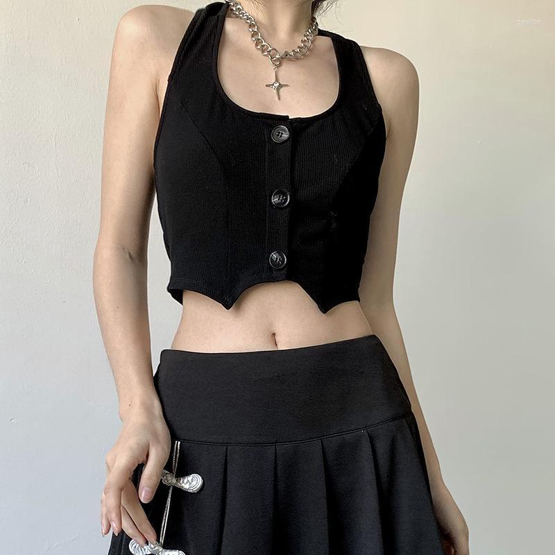Women's Tanks & Camis Trend Solid U-neck Halter Neck Vest Girl Wears Chic Breasted Short Backless Street Fashion Sexy Top WomenWomen's, Black
Women's Tanks & Camis Trend Solid U-neck Halter Neck Vest Girl Wears Chic Breasted Short Backless Street Fashion Sexy Top WomenWomen's, Black