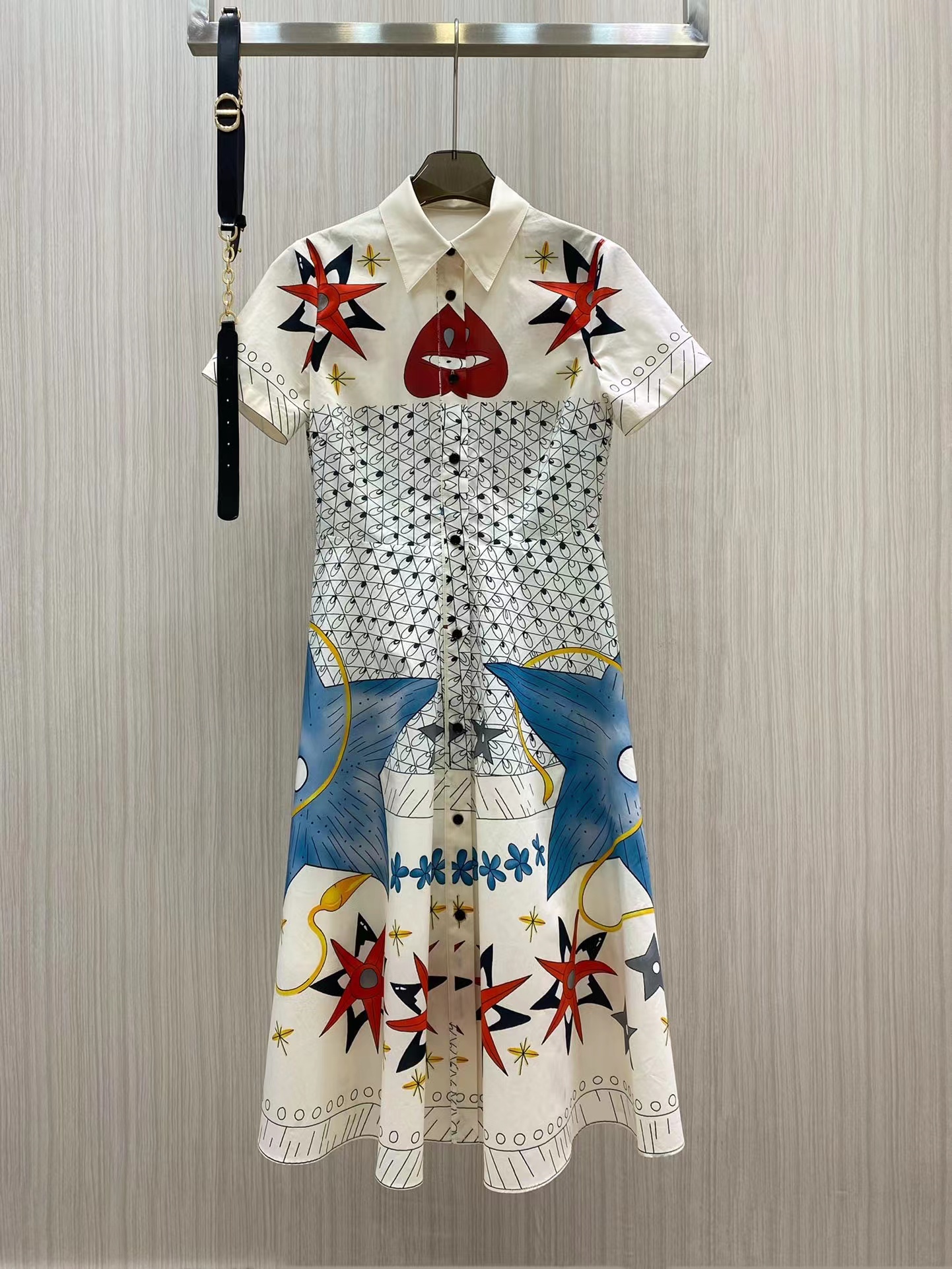 Brand Same Style Dress 2022 Summer Autumn Lapel Neck Fashion Milan Runway Sundress Designer Dresses Women' 0521-15, Multi
Brand Same Style Dress 2022 Summer Autumn Lapel Neck Fashion Milan Runway Sundress Designer Dresses Women' 0521-15, Multi