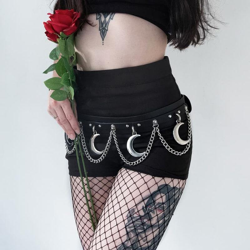 Belts Hip Hop Metal Belt PU Leather Gothic Streetwear Chain Moon Goth Dance Individual Women With, Black
Belts Hip Hop Metal Belt PU Leather Gothic Streetwear Chain Moon Goth Dance Individual Women With, Black