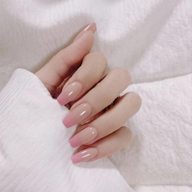 False Nails 24pcs/Set Fashion Ballet Short Design White Gradient Artificial Full Manicure Nail Accessories Tips With Glue Prud22, 02
False Nails 24pcs/Set Fashion Ballet Short Design White Gradient Artificial Full Manicure Nail Accessories Tips With Glue Prud22, 02