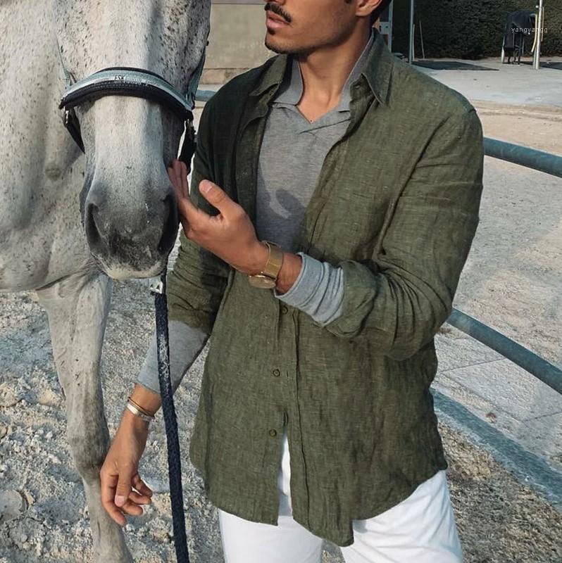 Men's Casual Shirts Men Clothing 2022 European American Style Long-Sleeved Button Cotton Linen Shirt Camisas Para Hombre -3XL, Green
Men's Casual Shirts Men Clothing 2022 European American Style Long-Sleeved Button Cotton Linen Shirt Camisas Para Hombre -3XL, Green