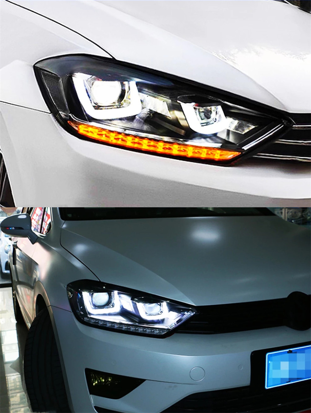 Car Styling Head Lights For V W LED Headlight 2013-20 19 Golf Sportsvan LED Turn Signal Headlights Daytime Running Light