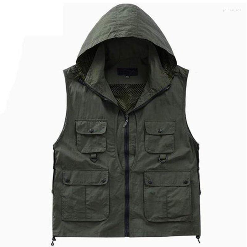 Men's Vests Hooded Tactical Vest Multi Pocket Plus Size Casual Men Black Army Green Outerwear Male Phin22
Men's Vests Hooded Tactical Vest Multi Pocket Plus Size Casual Men Black Army Green Outerwear Male Phin22