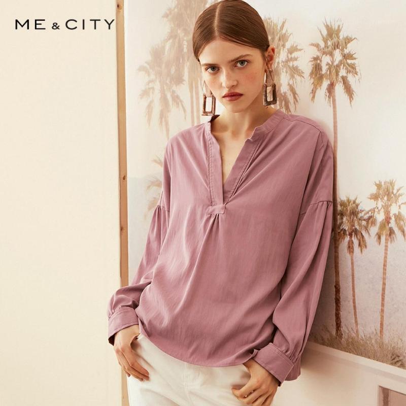 Women's Blouses & Shirts ME&CITY Spring Women Fashion Sexy V-neck Pullover Long Sleeve Shirt Office Blouse Casual Elegant Chiffon Base, Eustoma blue
Women's Blouses & Shirts ME&CITY Spring Women Fashion Sexy V-neck Pullover Long Sleeve Shirt Office Blouse Casual Elegant Chiffon Base, Eustoma blue