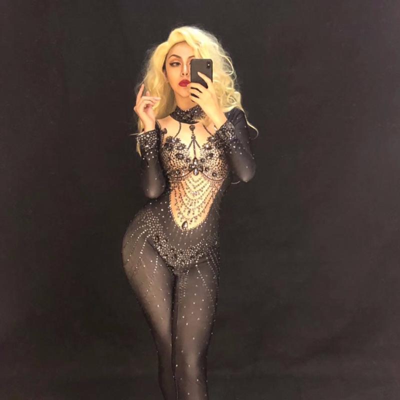 Women' Jumpsuits & Rompers Women Sexy Red Black Big Diamonds Dj Jumpsuit Sparkling Crystal Bodysuit Nightclub Stage Wear Dancer Singer Show
Women' Jumpsuits & Rompers Women Sexy Red Black Big Diamonds Dj Jumpsuit Sparkling Crystal Bodysuit Nightclub Stage Wear Dancer Singer Show