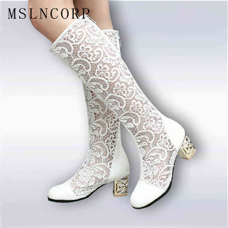 Size 34 46 New Fashion Women Knee High Boots Square Heel Zipper Sexy Lace Mesh Summer Cool Breathable Women's Shoes 220421, The photo
Size 34 46 New Fashion Women Knee High Boots Square Heel Zipper Sexy Lace Mesh Summer Cool Breathable Women's Shoes 220421, The photo