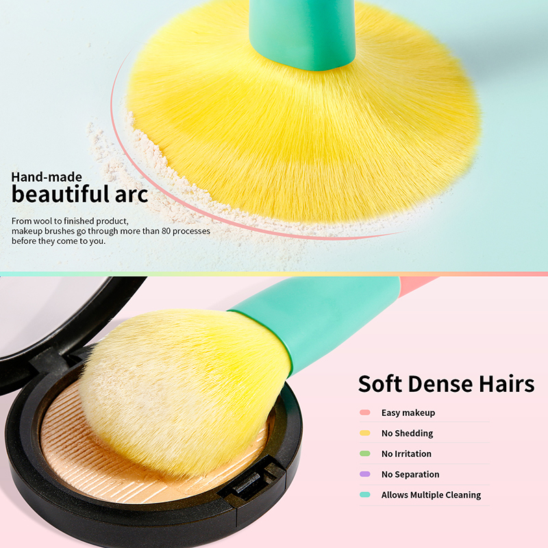 Docolor Colorful Makeup brushes set Cosmetic Foundation Powder Blush Eyeshadow Face Kabuki Blending Make up Brushes Beauty Tool 220623