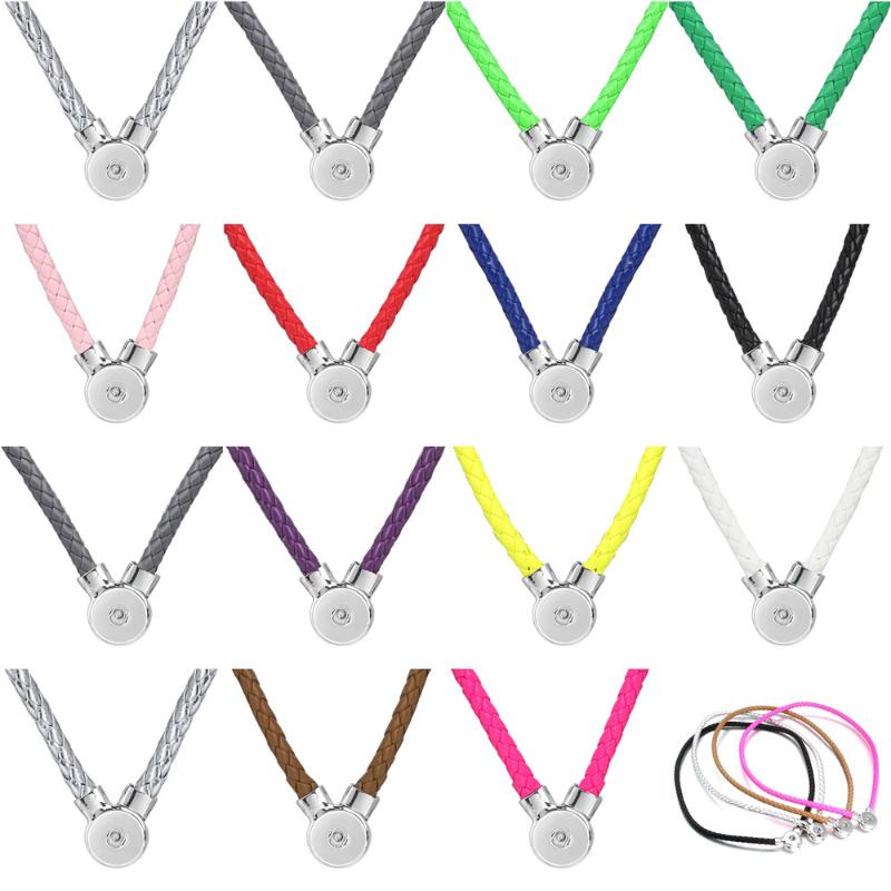 Pendant Necklaces Est Colorful Snap Jewelry PU Leather 18mm Button Necklace For Women Magnet Clasp Love Gift
Pendant Necklaces Est Colorful Snap Jewelry PU Leather 18mm Button Necklace For Women Magnet Clasp Love Gift