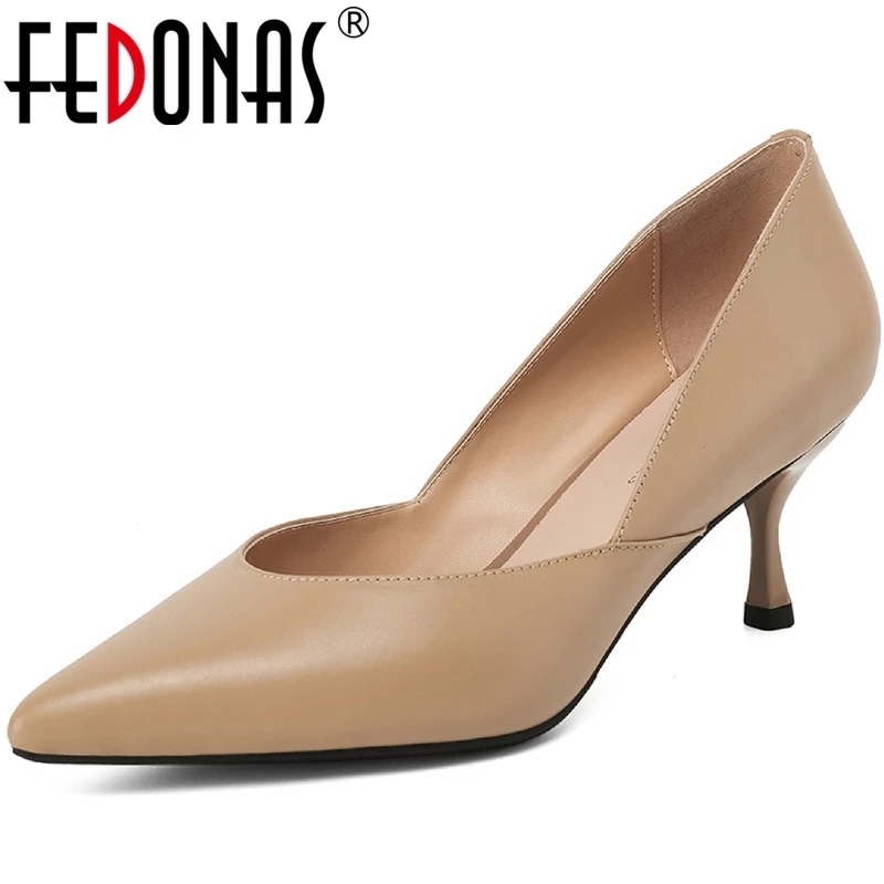 FEDONAS Fashion Women Shoes High Heels Pumps Female Concise Designer High Heels Pumps Genuine Leather Wedding Shoes Woman 220402, Xing
FEDONAS Fashion Women Shoes High Heels Pumps Female Concise Designer High Heels Pumps Genuine Leather Wedding Shoes Woman 220402, Xing