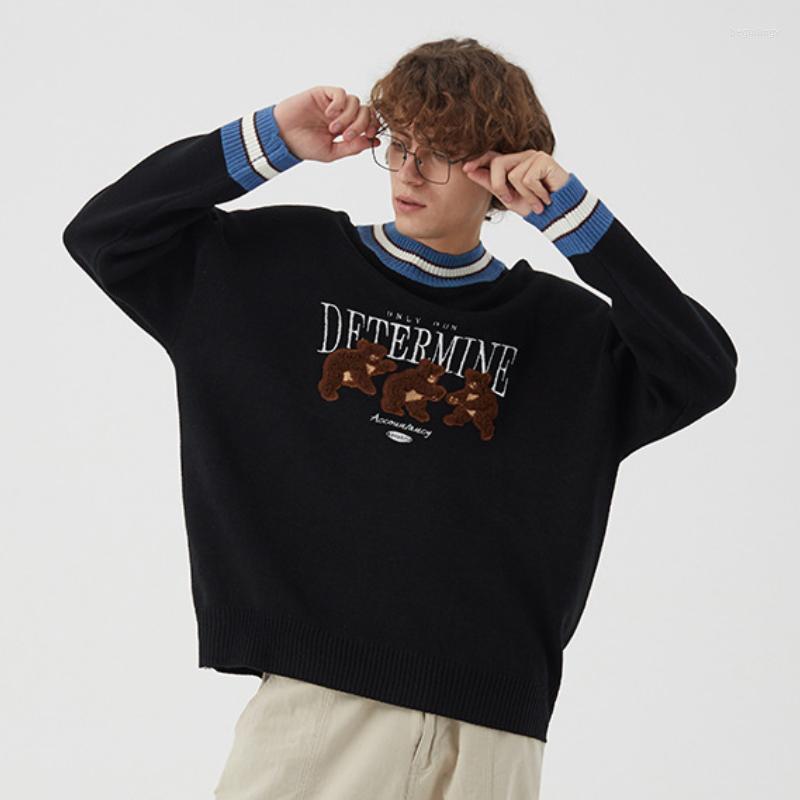 Men's Sweaters 2022 Korean Fashion Letter Bear Embroidery Harajuku Men Oversize Knitted Sweater Casual Women Pullovers Kpop Knitwear Pull Ho, Black
Men's Sweaters 2022 Korean Fashion Letter Bear Embroidery Harajuku Men Oversize Knitted Sweater Casual Women Pullovers Kpop Knitwear Pull Ho, Black