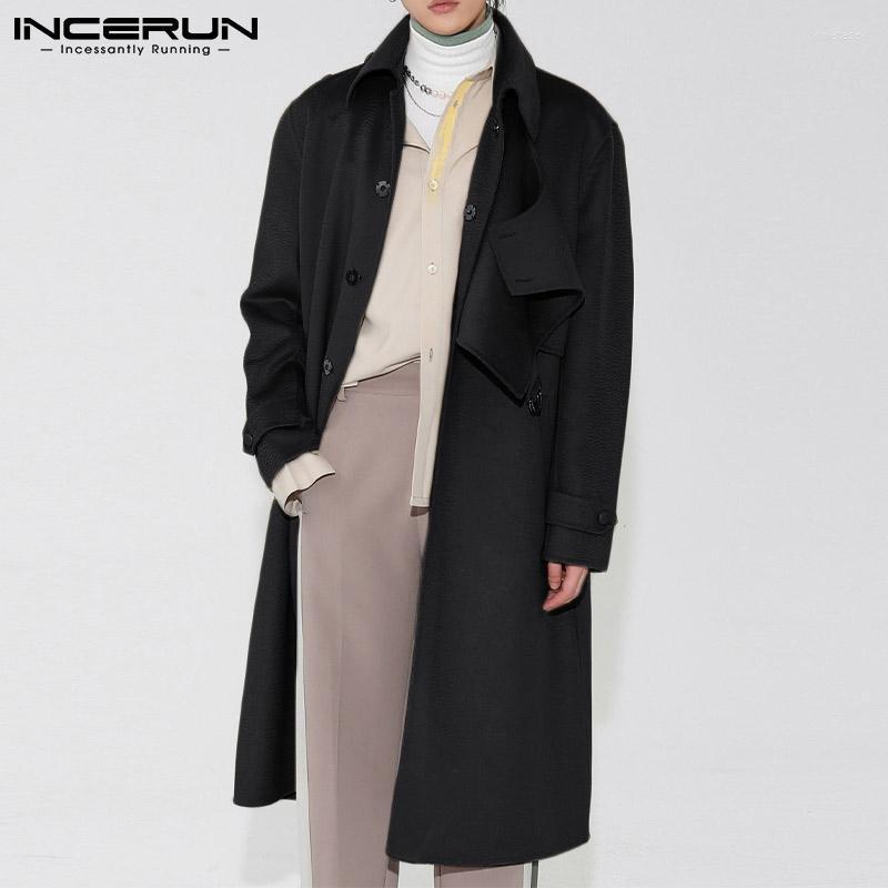 Men' Wool & Blends INCERUN 2022 Men Coats Lapel Long Sleeve Streetwear Single Breasted Casual Style Overcoats Solid Color Fashion Trench, Black
Men' Wool & Blends INCERUN 2022 Men Coats Lapel Long Sleeve Streetwear Single Breasted Casual Style Overcoats Solid Color Fashion Trench, Black