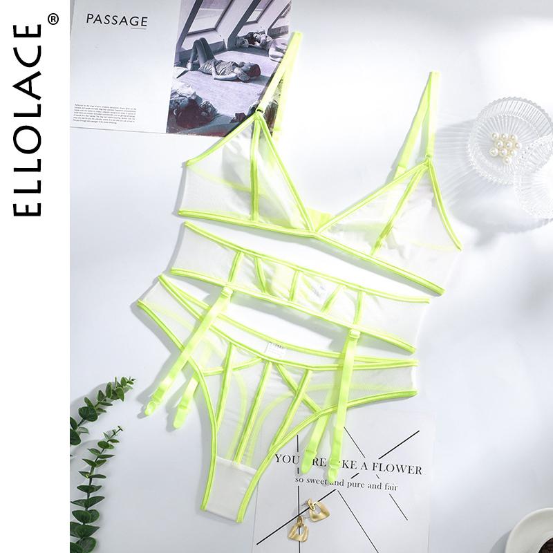 Bras Sets Ellolace Neon Sensual Lingerie 3 Piece Sexy Transparent Lace Erotic Brief Patchwork Wireless Garters Underwear Exotic Set, Neon green
Bras Sets Ellolace Neon Sensual Lingerie 3 Piece Sexy Transparent Lace Erotic Brief Patchwork Wireless Garters Underwear Exotic Set, Neon green