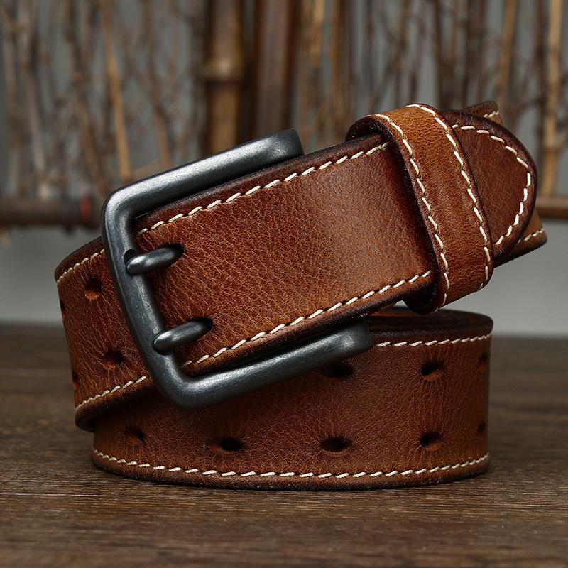 Belts Male Retro Pin Buckle Jeans First Layer Cowhide Genuine Leather Business Formal Luxury High-quality Designer Belt For MenBelts, Black
Belts Male Retro Pin Buckle Jeans First Layer Cowhide Genuine Leather Business Formal Luxury High-quality Designer Belt For MenBelts, Black