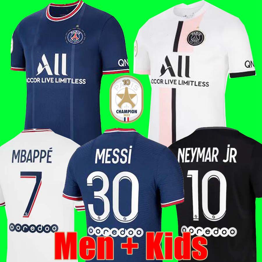 HAKIMI maillot de foot 21 22 STAR SPECIAL soccer jersey 2021 MBAPPE shirt men kids hommes enfants 3RD black 4th Maillots VERRATTI MARQUINHOS DI MARIA pSGs champion, 3rd kids