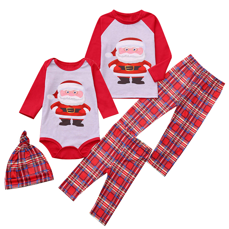 Family Christmas Pajamas Matching Clothes Set Santa Claus Xmas Pyjamas Mother Daughter Father Son Outfit Family Look Pjs 220323