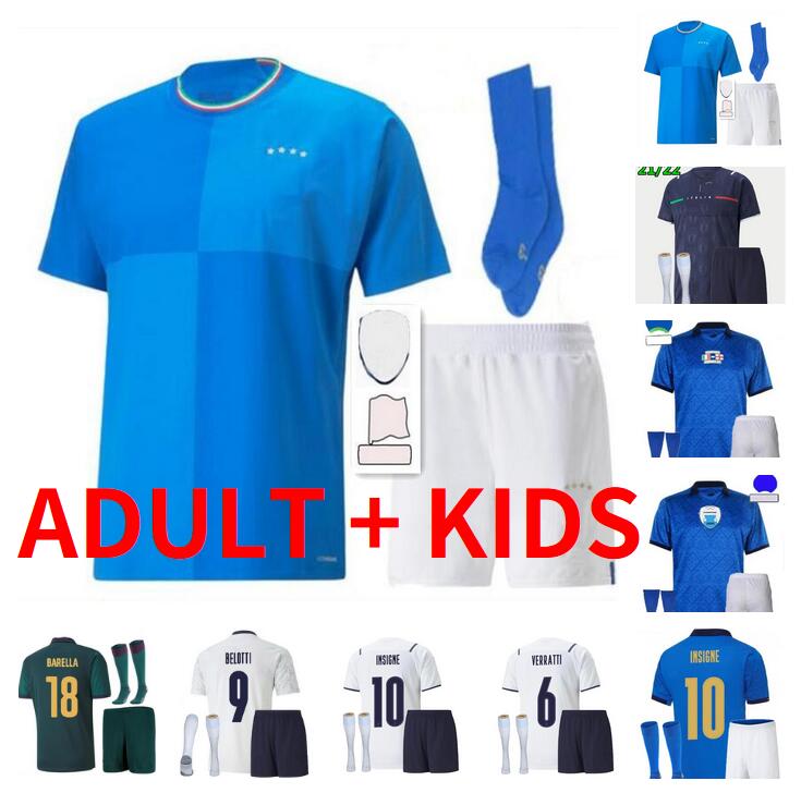2022 2023 BONUCCI BARELLA SENSI CHIELLINI soccer Jersey ItalyS Italia BELOTTI JORGINHO INSIGNE VERRATTI BERNARDESCHI Immobile Chiesa men kids 22 23 FOOTBALL SHIRT, 21/22
