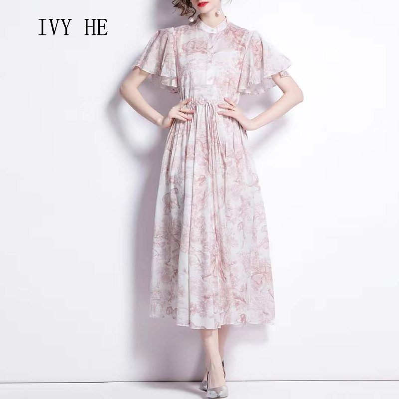 IVY HE Summer ZA Women s Dress Clothing Elegant Light Pink Petal Sleeve Print Drawstring Vintage Casual Party Dresses Traf 220613, Picture color
IVY HE Summer ZA Women s Dress Clothing Elegant Light Pink Petal Sleeve Print Drawstring Vintage Casual Party Dresses Traf 220613, Picture color