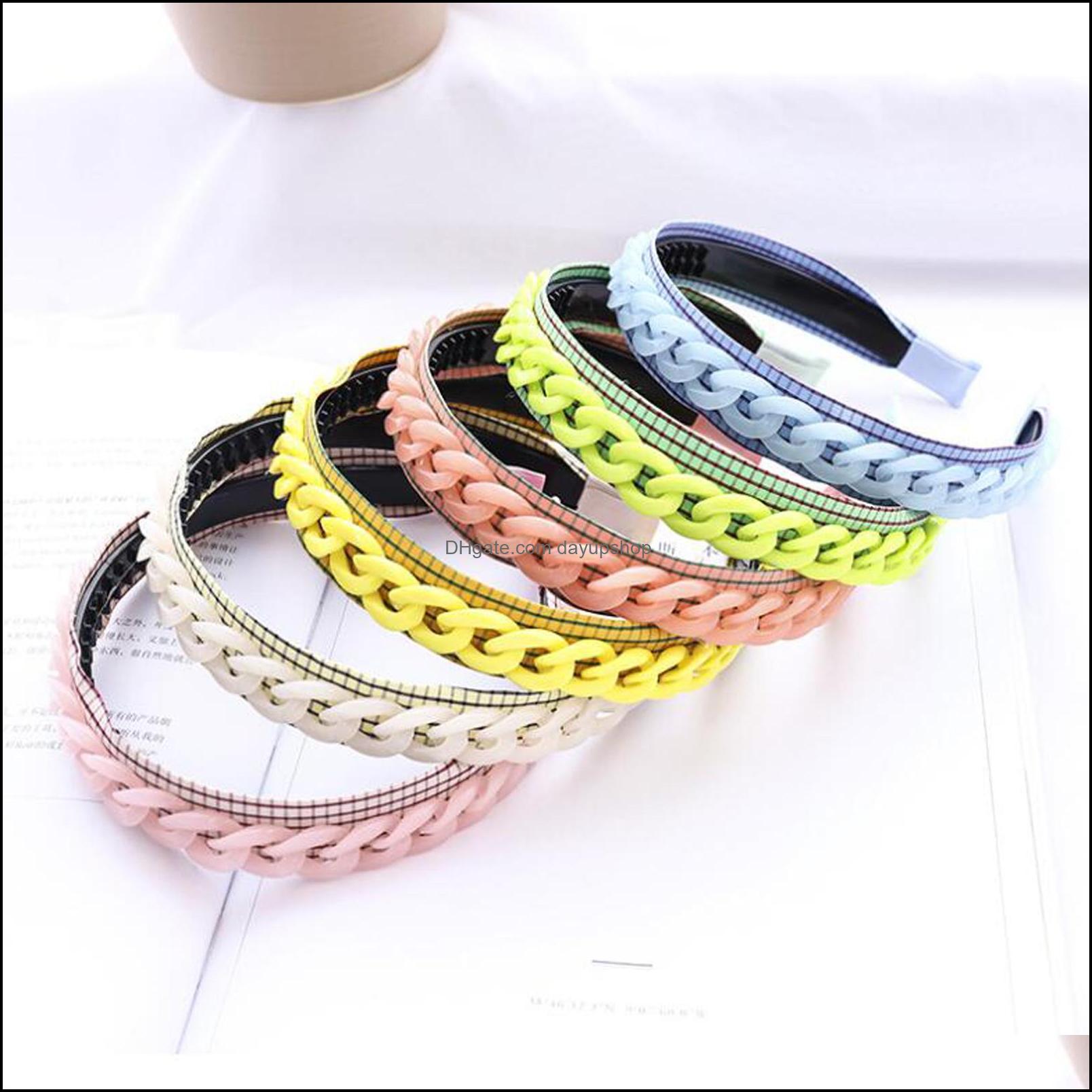 Headbands Hair Jewelry New Fashion Women Headband Fresh Candy Color Hoop Handmade Plastic Chain Headwear For Adt A Dhszc
Headbands Hair Jewelry New Fashion Women Headband Fresh Candy Color Hoop Handmade Plastic Chain Headwear For Adt A Dhszc