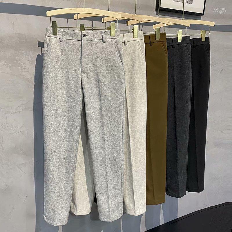 Men's Pants Slim Woolen Cloth Men Autumn Winter Business Casual Suit Simple Drape Fashion Office TrousersMen's Heat22, Black
Men's Pants Slim Woolen Cloth Men Autumn Winter Business Casual Suit Simple Drape Fashion Office TrousersMen's Heat22, Black