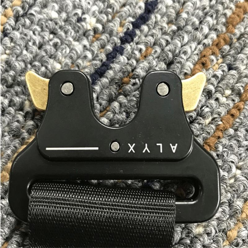 Belts ROLLERCOASTER Safety BELT 1017 ALYX 9SM Unisex Metal Buckle Canvas Hip Hop BeltBelts