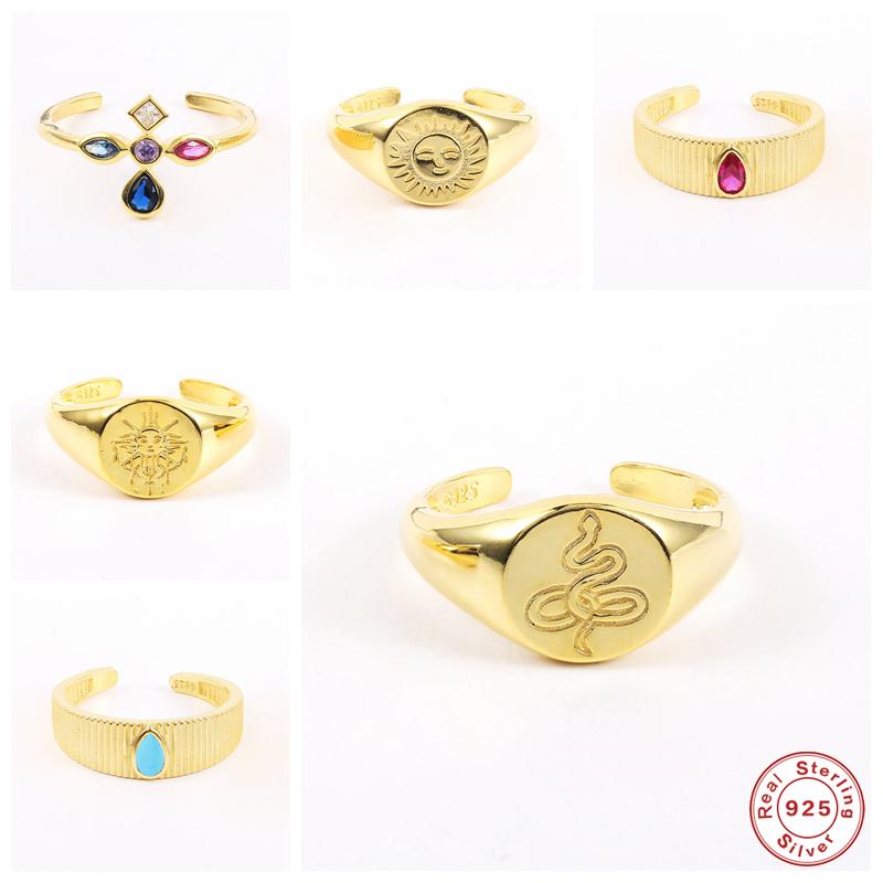 Cluster Rings Aide 925 Sterling Silver Round Thick Opening For Women Sun Snake Portrait Pattern Zircon Cross Rock Punk JewelryCluster
Cluster Rings Aide 925 Sterling Silver Round Thick Opening For Women Sun Snake Portrait Pattern Zircon Cross Rock Punk JewelryCluster
