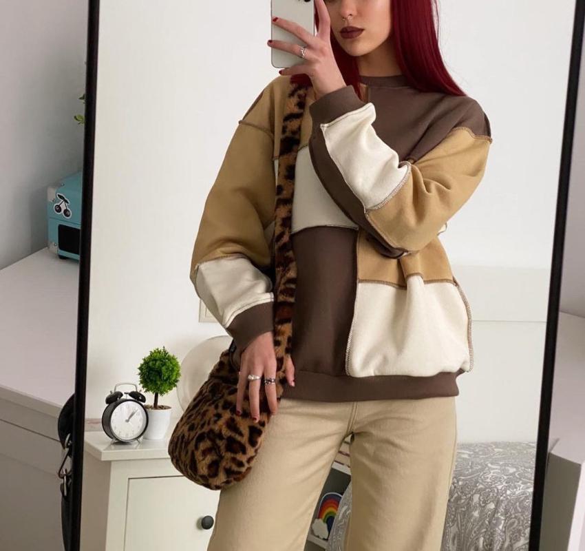 Women' Sweaters Long Sleeve Color Block Knitted Pullover Women Round Neck Patchwork Hoodies Tops Female Casual Top Autumn SweatshirtsWomen, Picture color
Women' Sweaters Long Sleeve Color Block Knitted Pullover Women Round Neck Patchwork Hoodies Tops Female Casual Top Autumn SweatshirtsWomen, Picture color
