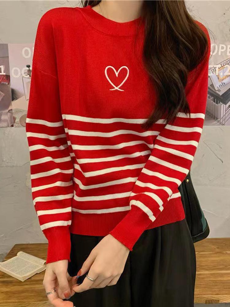 Women's Sweaters YornMona Women 2022 Autumn Romantic Heart Knitted Striped Long Sleeve Pull Femme Casual Top WomenWomen's, Black
Women's Sweaters YornMona Women 2022 Autumn Romantic Heart Knitted Striped Long Sleeve Pull Femme Casual Top WomenWomen's, Black