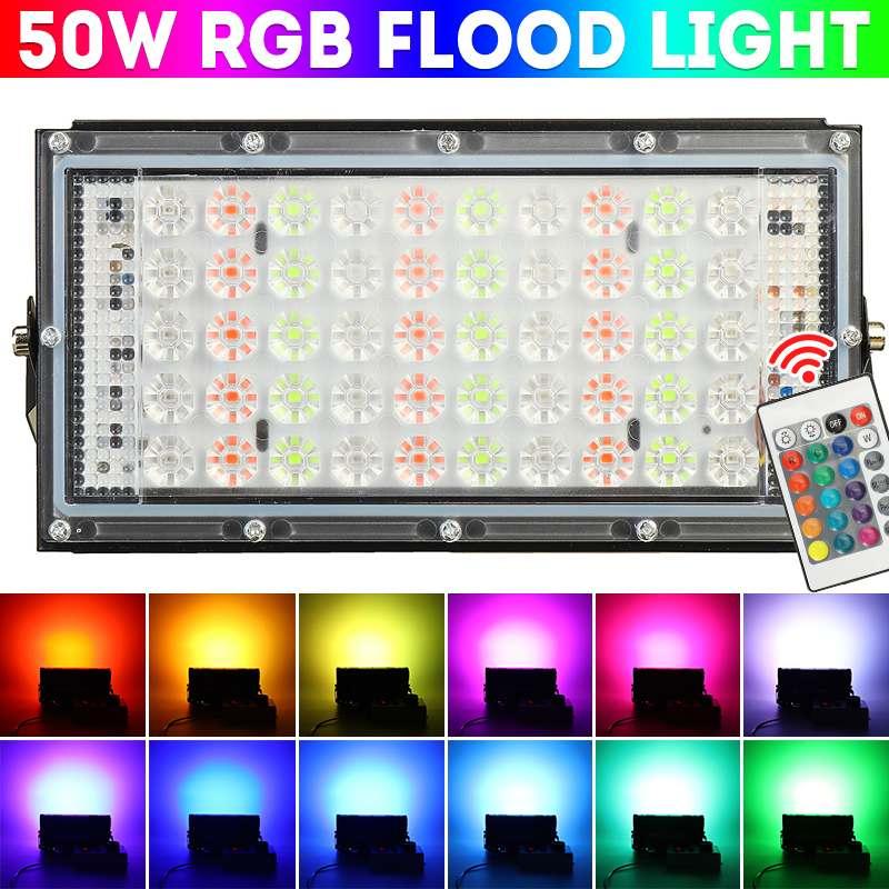 Floodlights 50W RGB LED Flood Light Waterproof Dimmable Outdoor Spotlight AC220-240V With Remote Control Courtyard Landscape Lighting
Floodlights 50W RGB LED Flood Light Waterproof Dimmable Outdoor Spotlight AC220-240V With Remote Control Courtyard Landscape Lighting