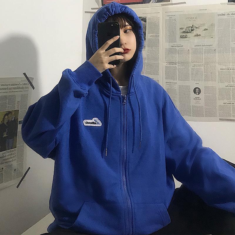 Autumn And Winter Thin Section Loose Korean Wild Student Jacket Casual Clothes Pocket Zipper Sweatshirt Female Women' Hoodies & Sweatshirts, Blue
Autumn And Winter Thin Section Loose Korean Wild Student Jacket Casual Clothes Pocket Zipper Sweatshirt Female Women' Hoodies & Sweatshirts, Blue